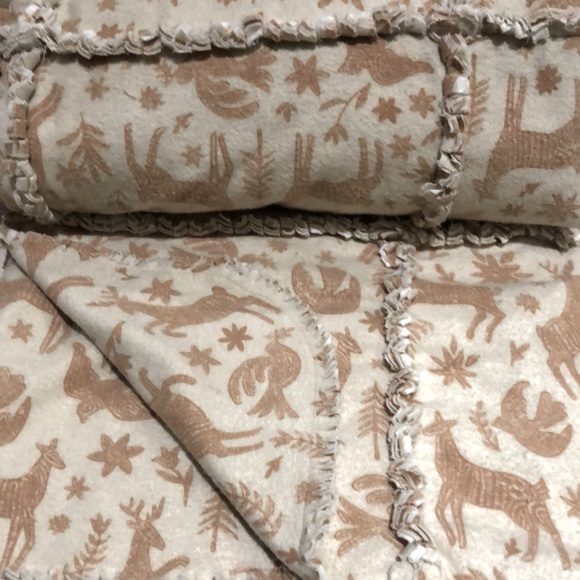 NWT CHRISTMAS RAG QUILT CUT SZ 62”x72” 1000% COTTON FLANNEL HANDMADE - Picture 7 of 7